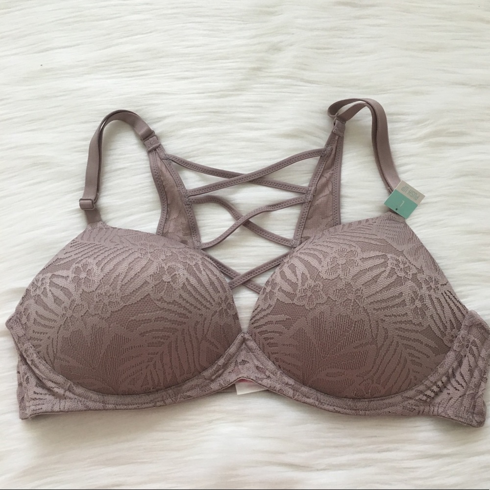 SOLD VS Pink Push Up Bralette Size Large - Picture 1 of 4